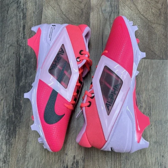 Nike Alpha Menace 4 Pro NRG Pink Football Cleats HJ4568-600 Mens Size 8